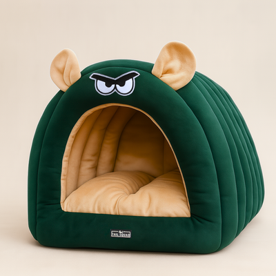 Tail Squad Caterpillar Hut for Dogs (Bottle Green)