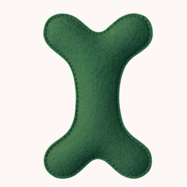 Tail Squad Eco-Friendly Felt Bone Toy For Dogs (Green) - TAIL SQUAD