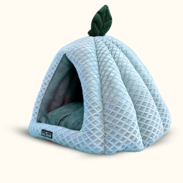 Tail Squad Premium Soft Pumpkin-Shaped Cat Hut (Ice Blue) - TAIL SQUAD