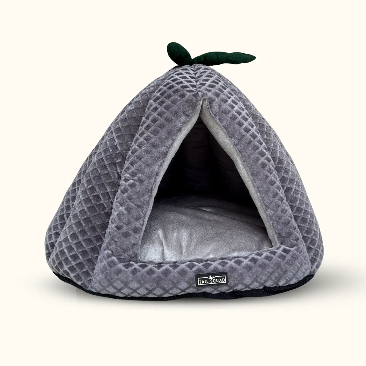 Tail Squad Premium Soft Pumpkin-Shaped Cat Hut (Grey) - TAIL SQUAD