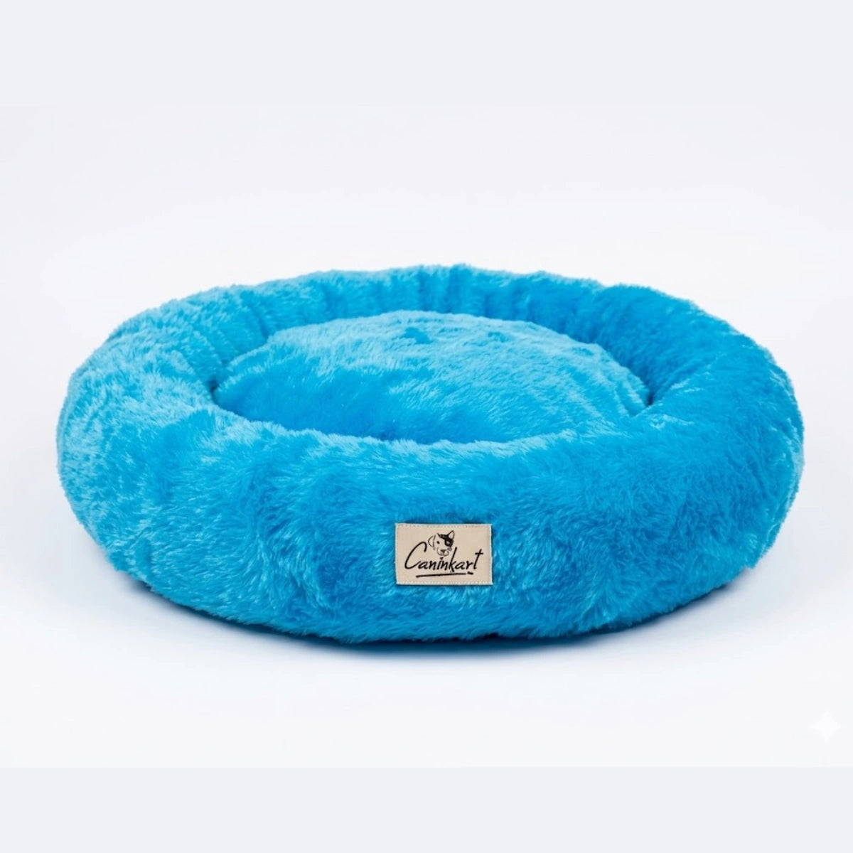 Tail Squad Soft Round Dog Bed – Sky Blue