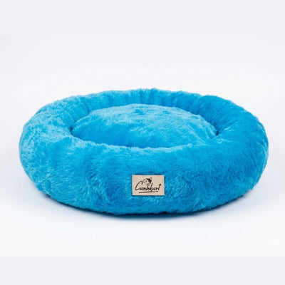 Tail Squad Soft Round Dog Bed – Sky Blue