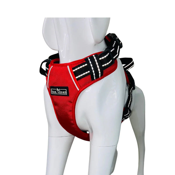 Tail Squad Adjustable Dog Full Body Harness (RED) - TAIL SQUAD