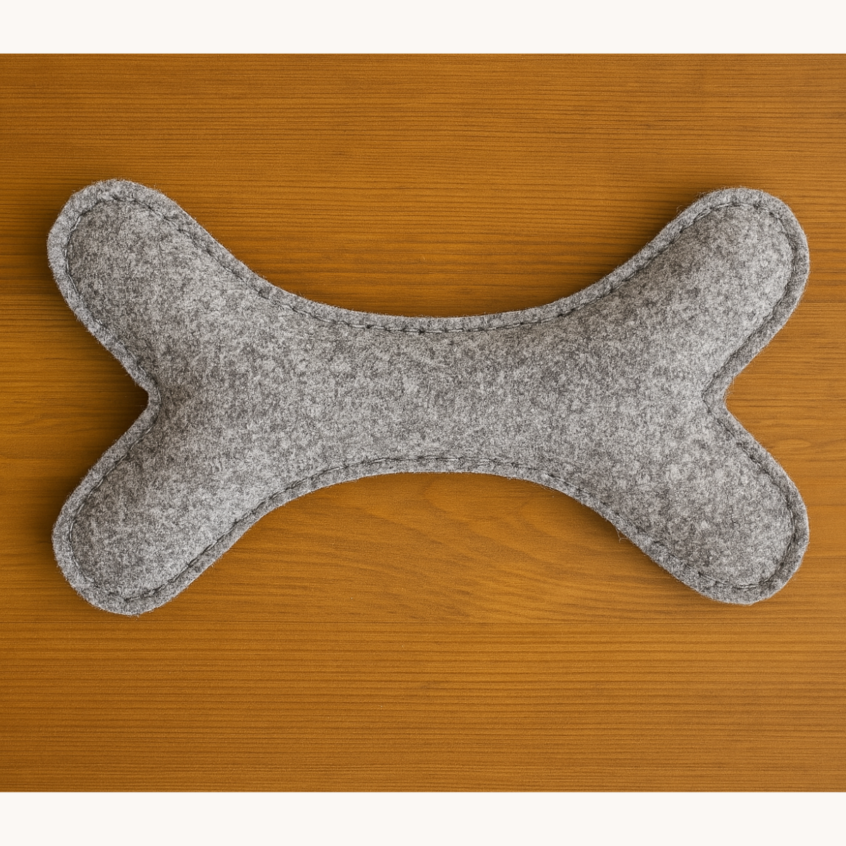 Tail Squad Eco-Friendly Felt Bone Toy For Dogs (Grey) - TAIL SQUAD