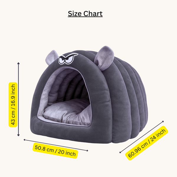 Tail Squad Caterpillar Hut for Dogs (Beige) - TAIL SQUAD