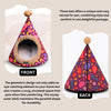 Tail Squad Washable Cozy Dog and Cat Cave Bed (Printed Full of Love) - TAIL SQUAD