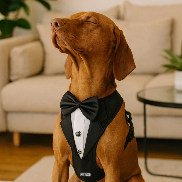 Tail Squad Designer Dog Tuxedo Harness (BLACK) - TAIL SQUAD
