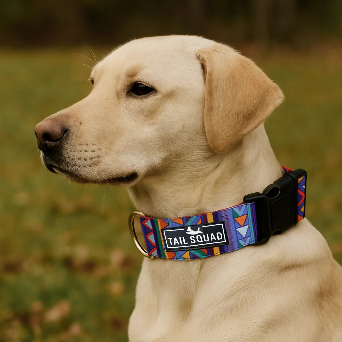 Tail Squad Printed Dog Collar- Tribal Purple - TAIL SQUAD