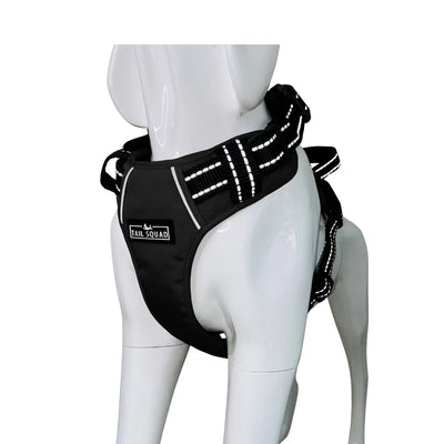 Tail Squad Adjustable Dog Full Body Harness (BLACK)