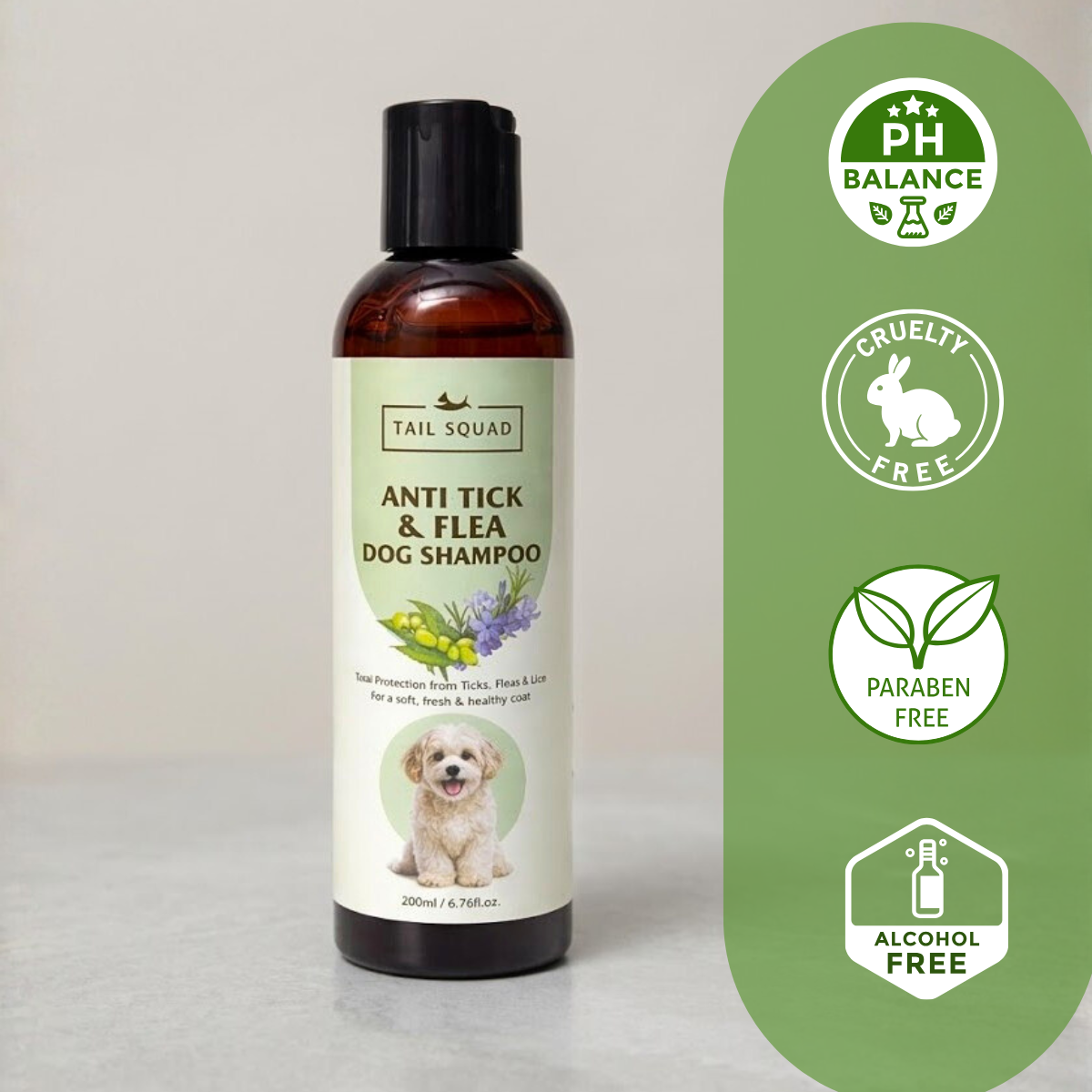 Anti Tick & Flea Dog Shampoo – Powerful Protection & Gentle Care- 200ml
