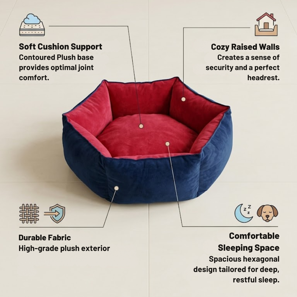 Tail Squad Reversible Summer Bed For Cats and Small Dogs- Small