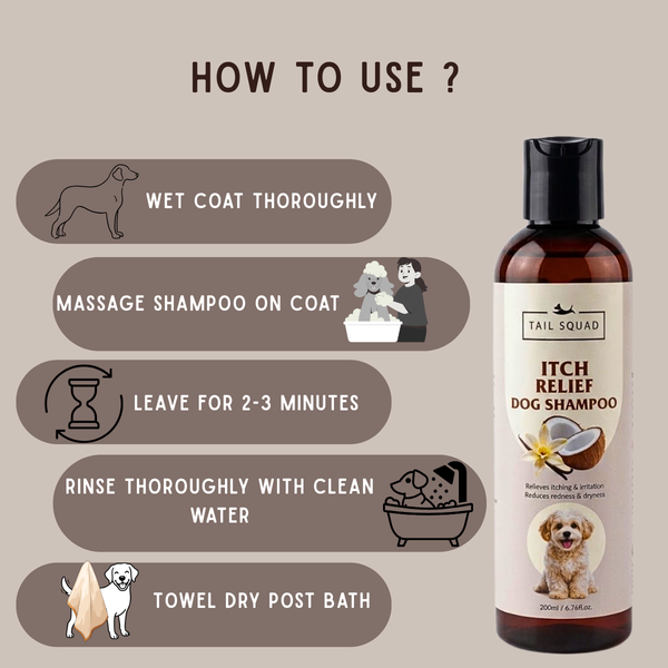 Itch Relief Dog Shampoo for Dry & Itchy Skin- 200ml