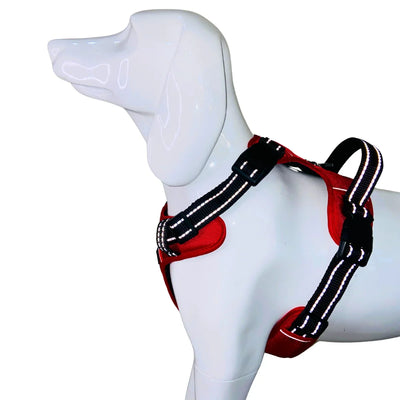 Tail Squad Adjustable Dog Full Body Harness (RED)