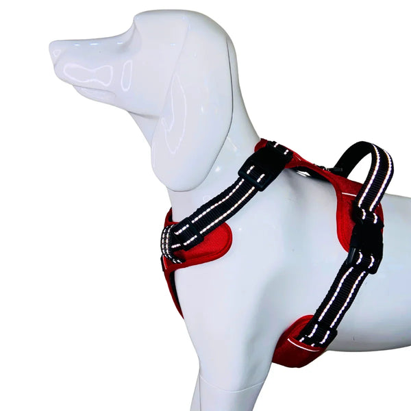 Tail Squad Adjustable Dog Full Body Harness (RED) - TAIL SQUAD