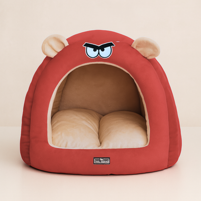 Tail Squad Caterpillar Hut for Dogs (Raspberry Red)