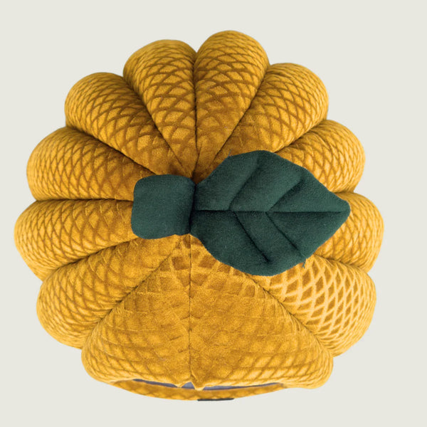 Tail Squad Premium Soft Pumpkin-Shaped Cat Hut (Mustard) - TAIL SQUAD