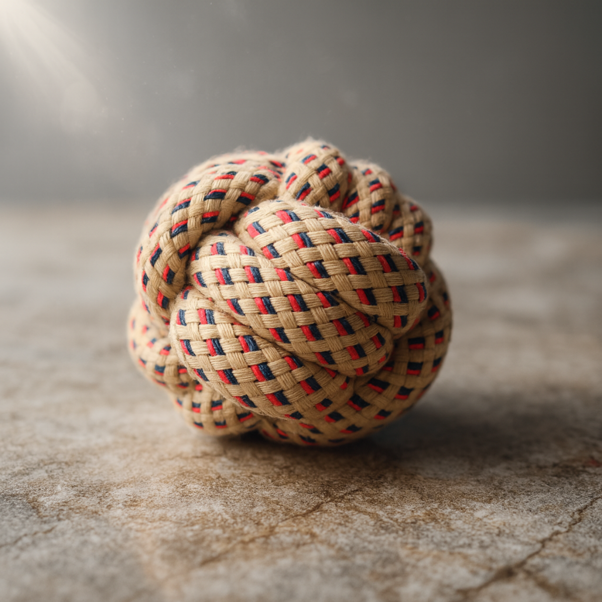 Tail Squad Bone and Ball Rope Toy For Dogs (Combo)