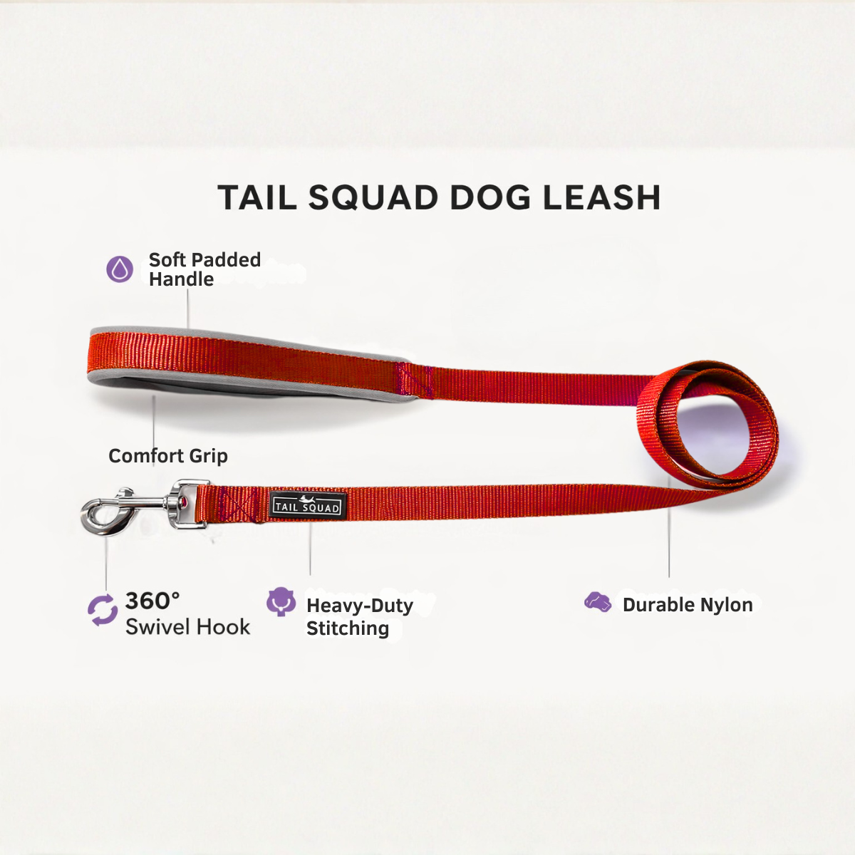 Tail Squad Dog Leash - Padded Handle