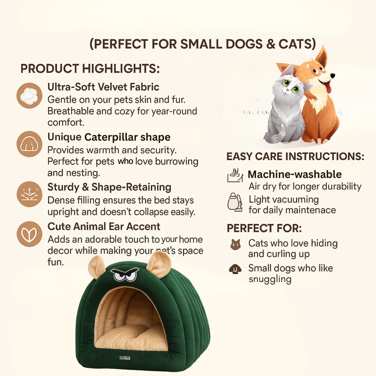 Tail Squad Caterpillar Hut for Dogs