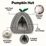 Tail Squad Premium Cozy Pumpkin Hut Shaped Cat Bed