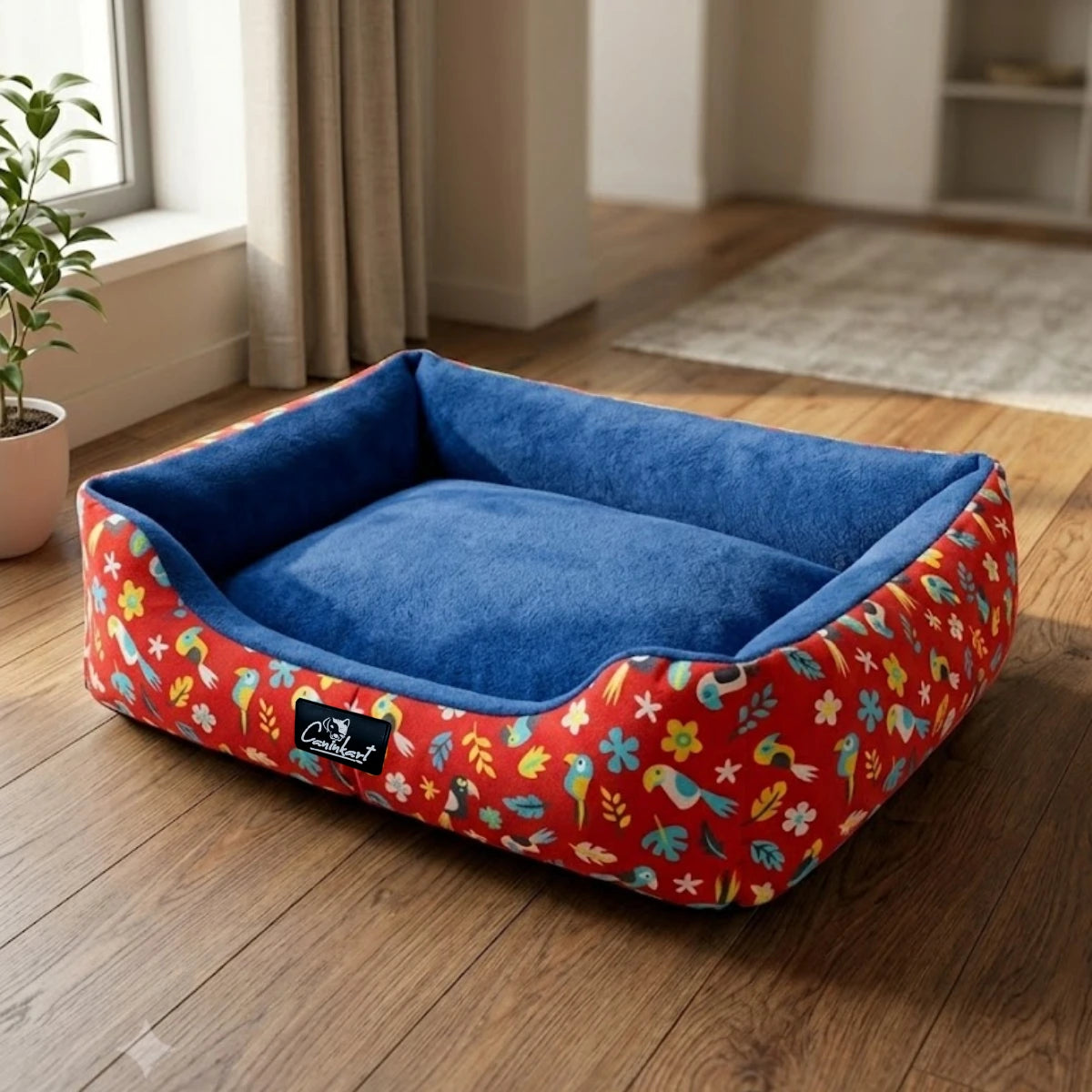 Chirpy Printed Lounger Dog Beds