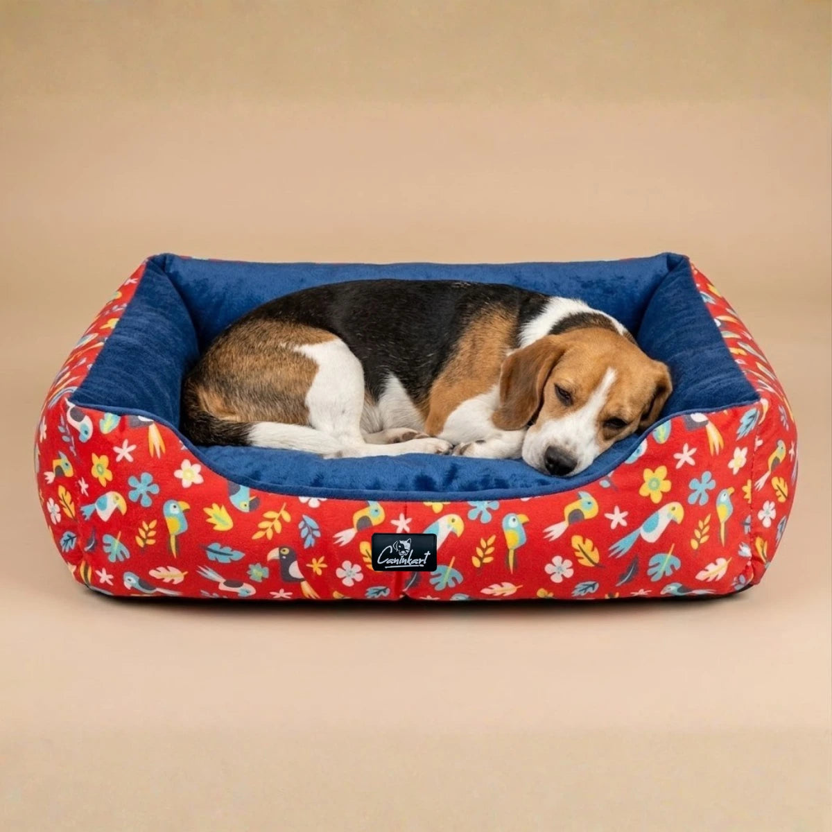 Printed Lounger Dog Bed Chirpy