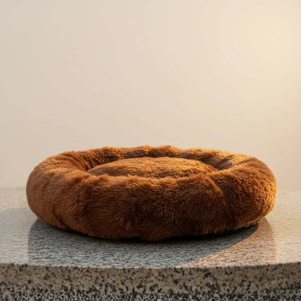 Tail Squad Round Bed for Dogs- Coffee