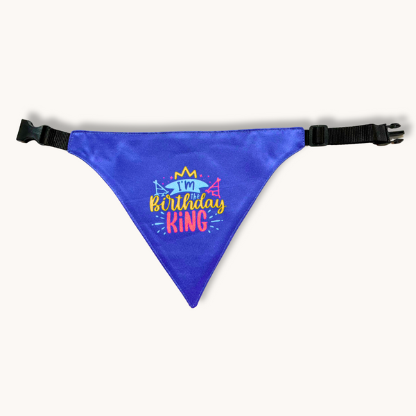 Tail Squad Bandana for Dogs and Cats- Birthday King - TAIL SQUAD