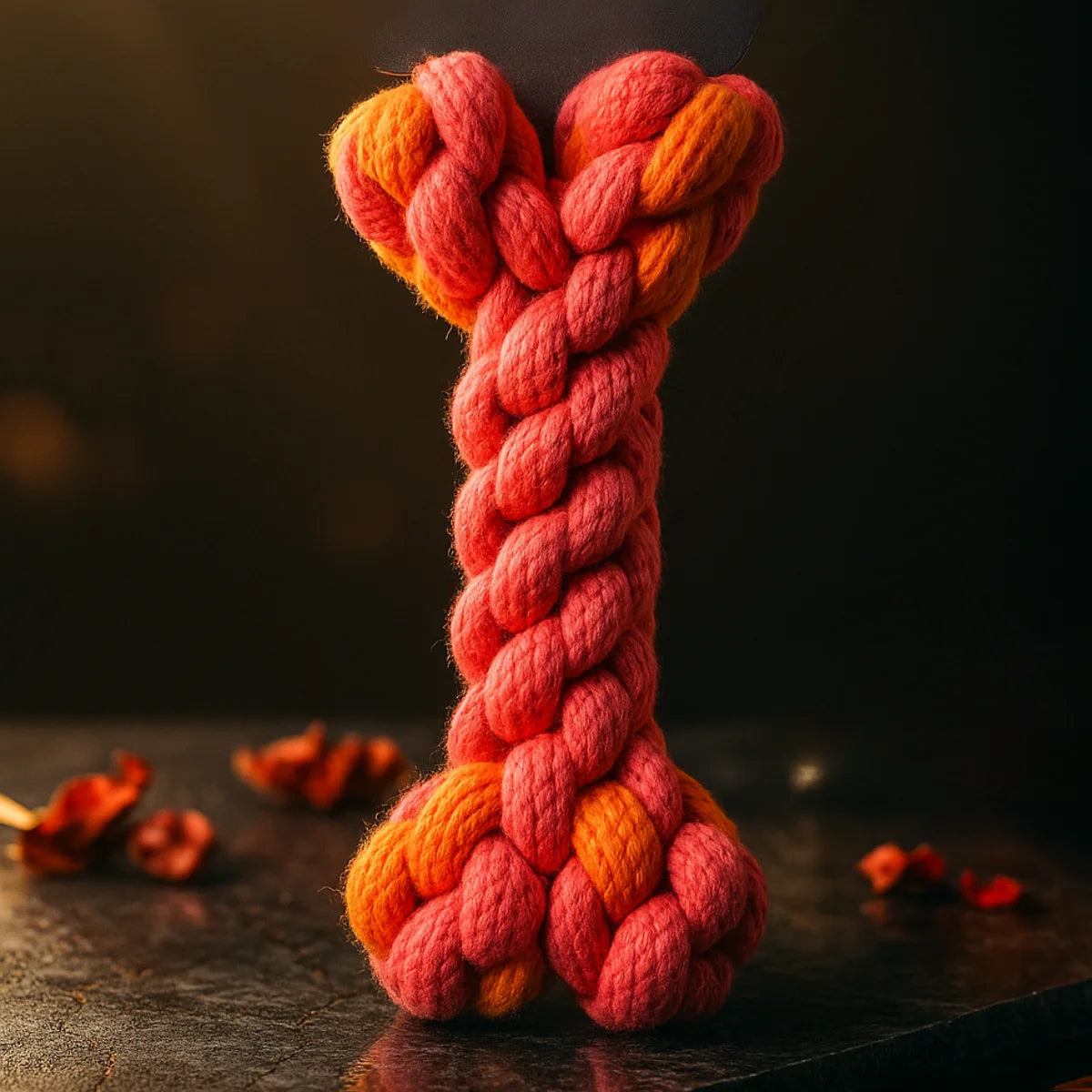 Tail Squad Bone and Ball Rope Toy for Dogs Combo pink color variant durable rope knot and ball chew toy for puppies