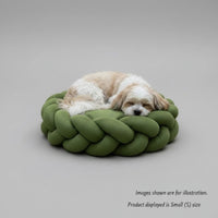 Tail Squad Washable Round Dog Bed – Green