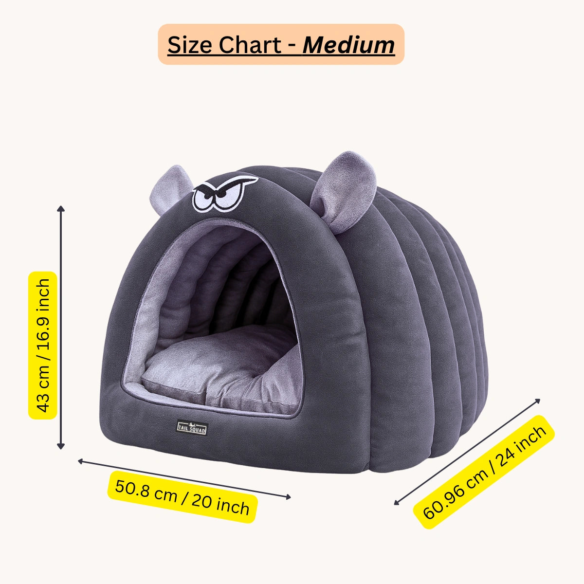 Tail Squad Caterpillar Bed for Dogs and Cats