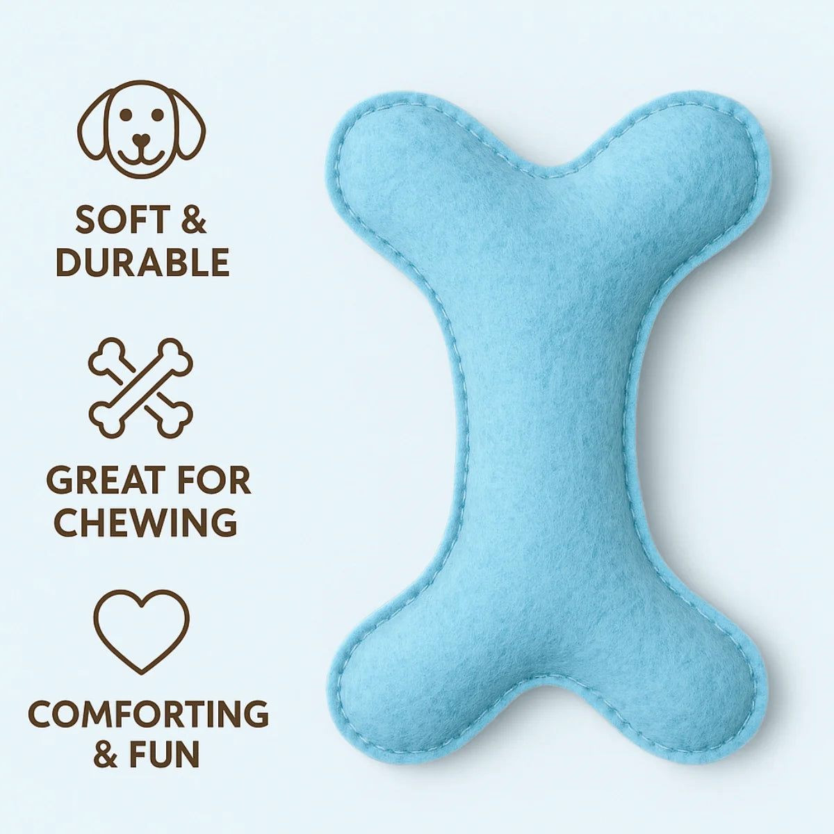 Tail Squad Ice Blue Dog Chewable Bones featuring eco-friendly material lightweight design and safe chewing play support