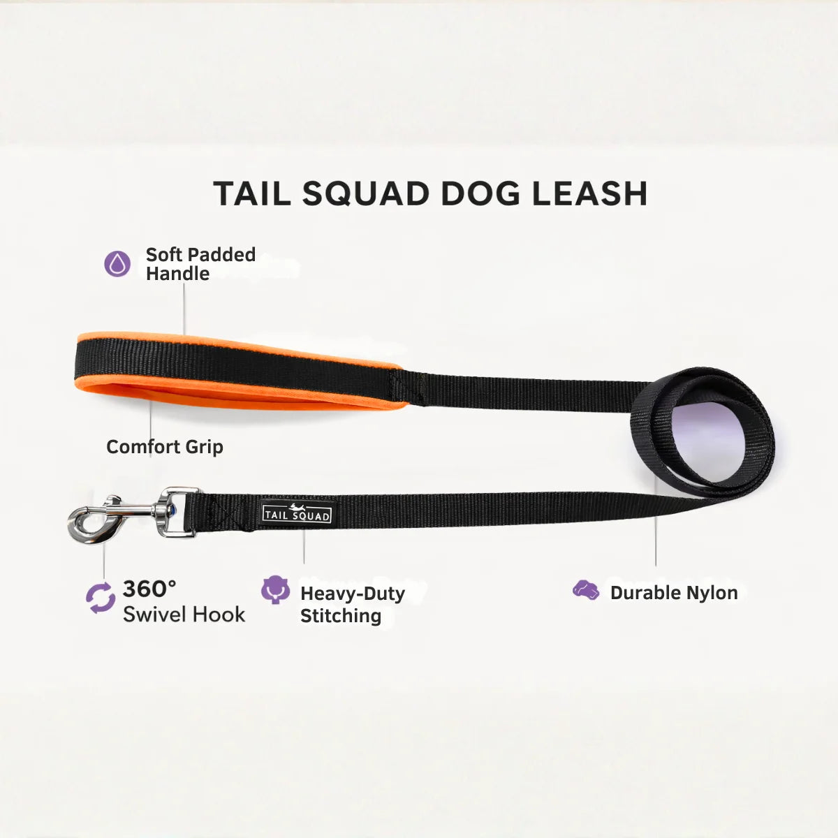 Tail Squad Dog Leash - Padded Handle