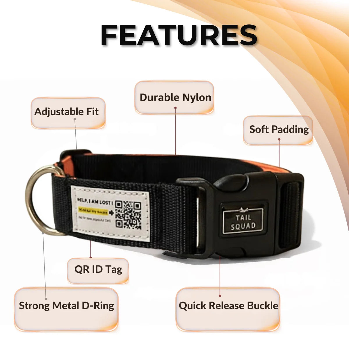 Tail Squad Dog Pet Collars Features
