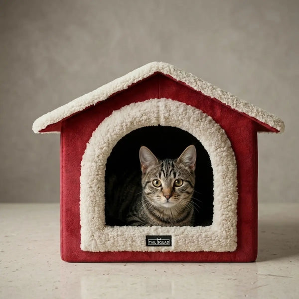 Tail Squad Foldable Cat Bed- For Kittens & Adult Cats
