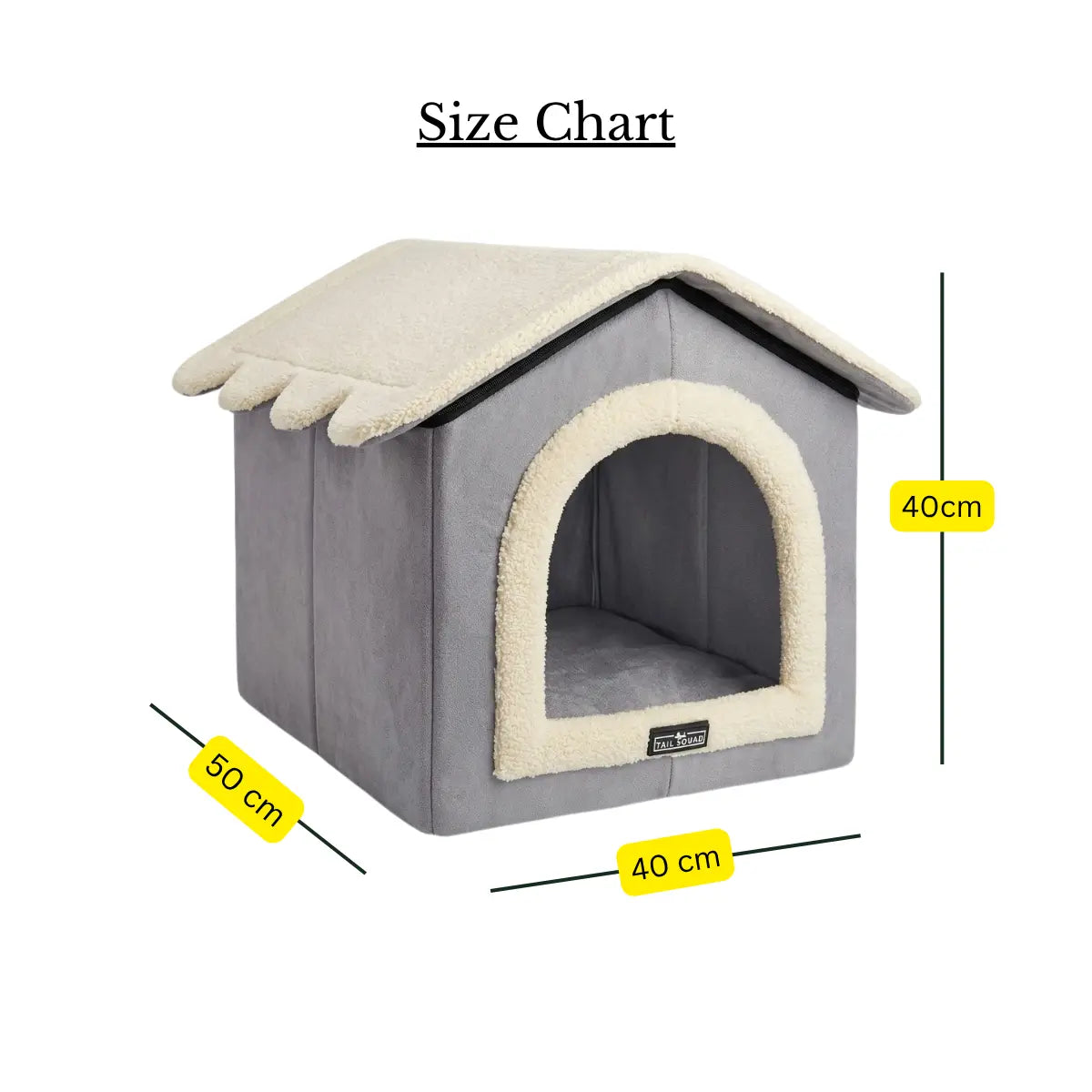 foldable grey cat hut house