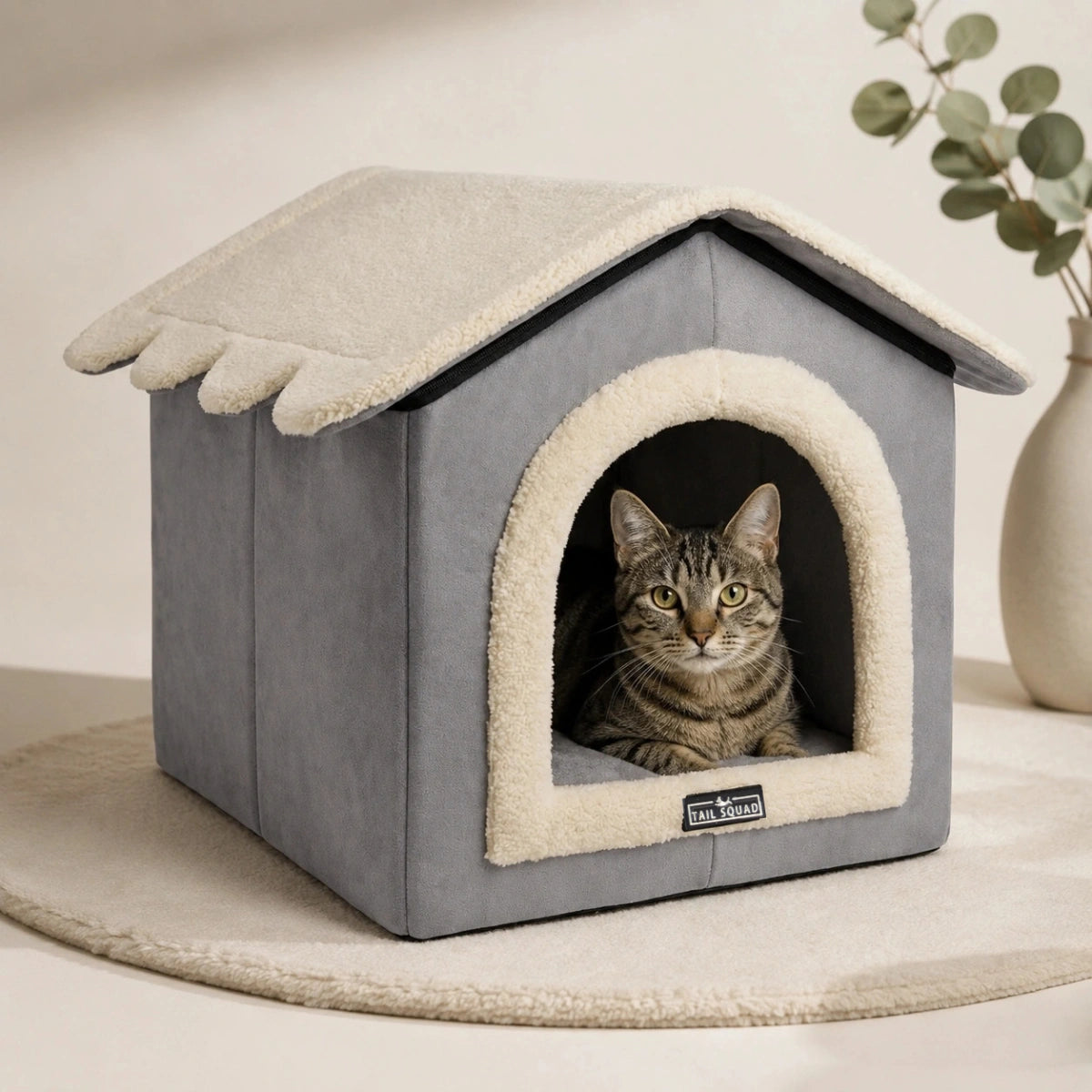 Tail Squad Foldable Cat House – For Kittens & Adult Cats