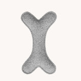 Tail Squad Eco-Friendly Felt Bone Toy Grey promoting safe chewing durable playtime and sustainable pet toy comfort for dogs