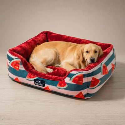 CK Washable Fur Lounger Dog Beds (Watermelon Bliss)
