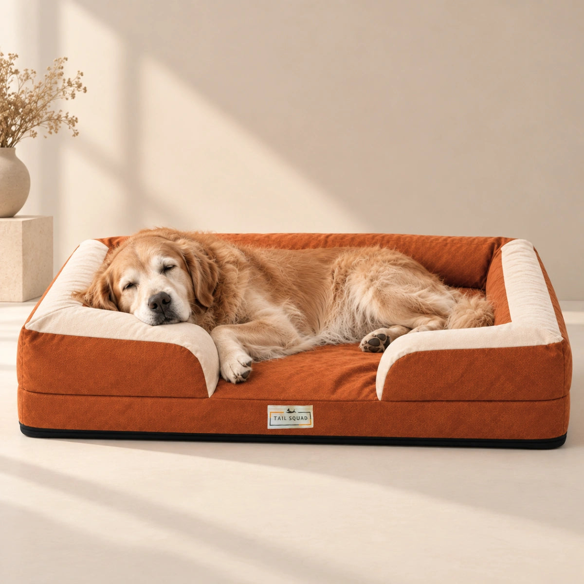 tail squad medium orthopedic dog bed